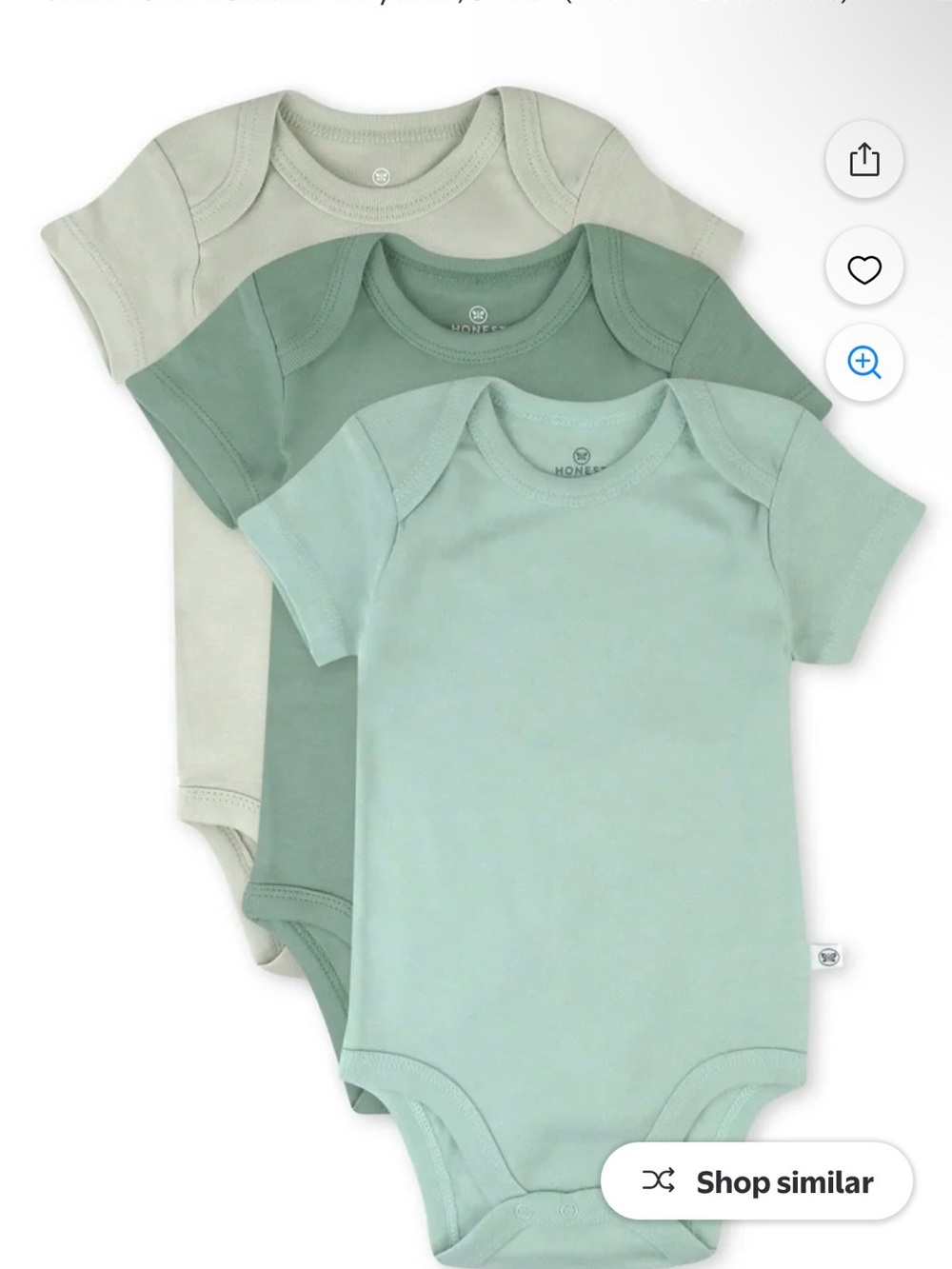 Honest Baby Clothing Boy/Girl Gender Neutral Organic Cotton Short Sleeve Onesies